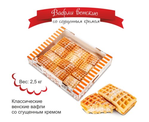 Вафли со сгущенным кремом